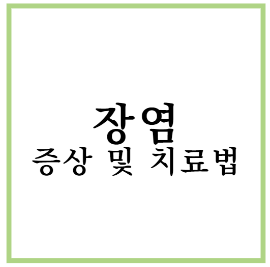 장염 증상